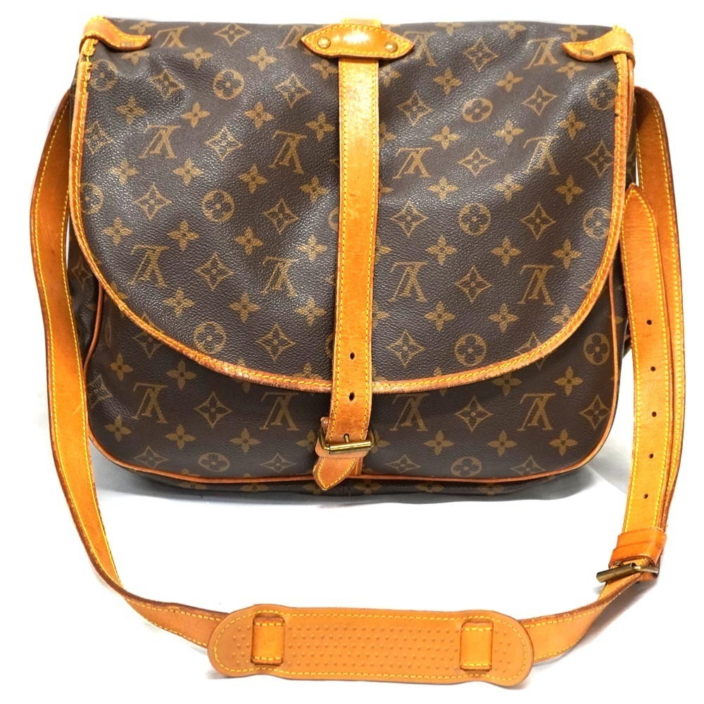 Louis Vuitton Brown Crossbody Canvas Monogram Saumur Shoulder Bag